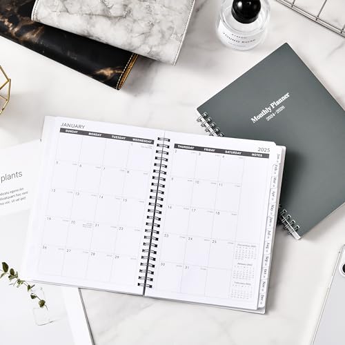 2024-2026 Monthly Planner/Calendar - 3 Year Monthly Planner 2024-2026, Jan 2024 - Dec 2026, 6.3\" x 8.4\", 36 Monthly Planner with Tabs, 30 Notes Pages, Double-side Pocket, Holidays - Thumbnail 7