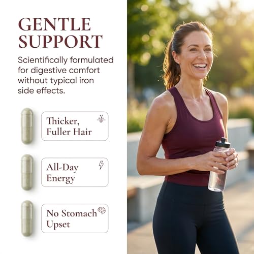 Image of Ferravital Ferritin Support, Ferritin Supplement for Women, Daily Iron Supplement with Iron Bisglycinate Lactoferrin Vitamin C B12, Gluten Free & Non-GMO, 60 Capsules (A)