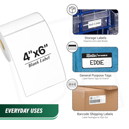 Étiquette thermique 10,2x15,2 perforée pour Zebra QLn420 impression nette - 6