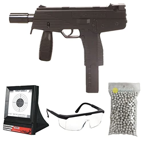 double eagle -Pacchetto Completo Con Accessori - Pistola per airsoft, modello M30, a molla, 0,5 joule, colore nero, ricarica manuale