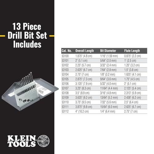 Forets à pointe standard Klein Tools 53002 pour perçage net sans bavure - 3