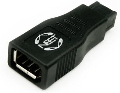 FireWire 400 to 800 Adapter by Neet® - 6 pin (female) port to 9 pin (male) FW 800 Connector ** Ultra Compact **
