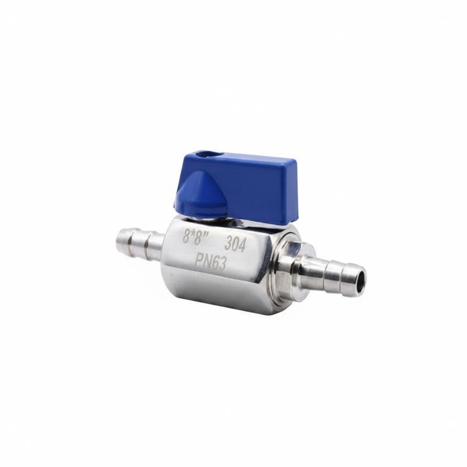 SECRET DESIRE Compact Size Hose Barb Mini Ball Valve Stainless Steel Ball Valve Leak Proof Plumbing Part Full Flow Adjustment for Water Line, Aquarium, Irrigation, 8-8mm-image-13