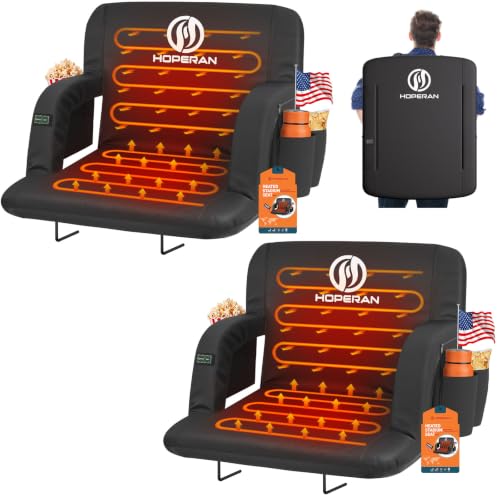 HOPERAN-25in-Heated-Stadium-Seats-for-Bleachers-Dual-Control-2-PCS-Black HOPERAN 25in Heated Stadium Seats for Bleachers, Dual Control, 2 PCS, Black - Image 1