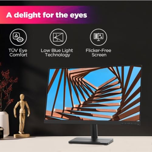 Image of Lenovo L-Series 68.58 cm (27 inch) FHD IPS Ultraslim Monitor |16.7 Mn Colors, 75Hz, 4ms, AMD FreeSync, HDMI, TUV Eye Comfort & Low Blue Light, Smart Display Customization Artery - L27e-30