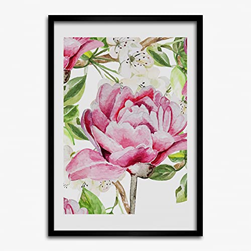 Tableau 50x70 cm pivoine avec cadre de qualite superieure Tulup Image