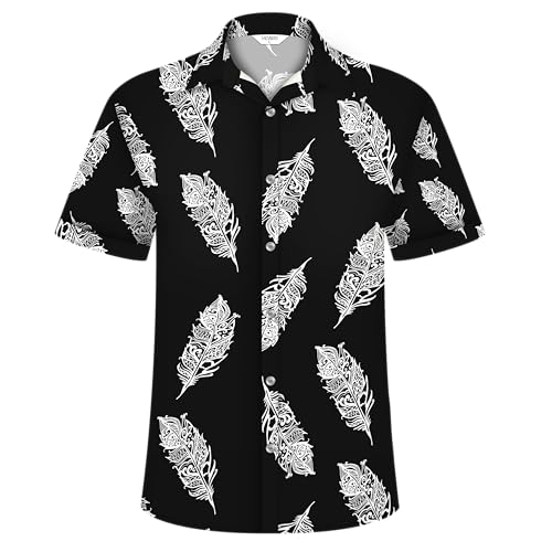 Image of Hawaiian Shirt for Men Tropical Shirts Summer Beach Button Down Short Sleeve Luau Aloha Floral Cruise Vacation Outfit 2026