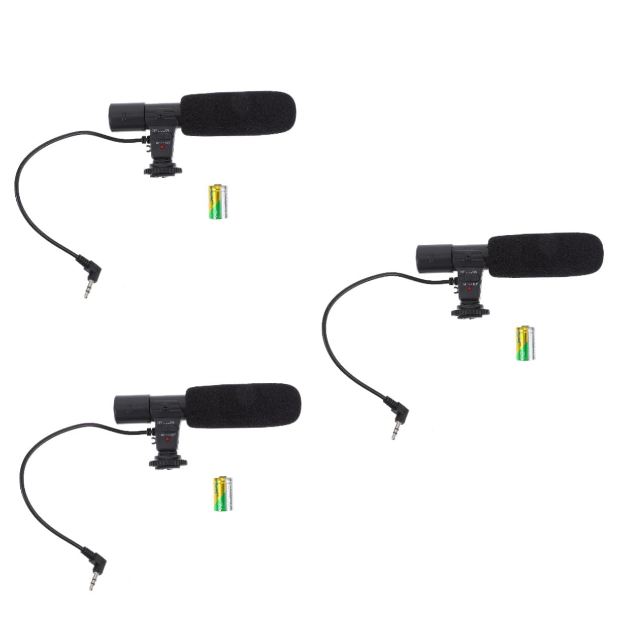 Artibetter 3piezas Micrófono para Cámara Tubo De Voz Accesorio De Grabación Digital y para Fotografía y Entrevistas