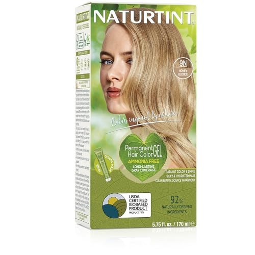 Naturtint Permanent Hair Color 9N Honey Blonde (Pack of 1), Ammonia Free, Vegan, Cruelty Free, up to 100% Gray Coverage, Long Lasting Results Naturtint Permanent Hair Color 9N Honey Blonde (Pack of 1), Ammonia Free, Vegan, Cruelty Free, up to 100% Gray Coverage, Long Lasting Results