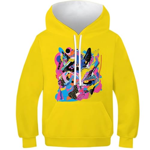 Sweat-shirt ado garçon imprimé animaux avec grande poche avant
