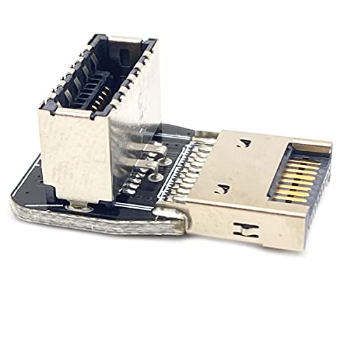 Connecteur interne USB 3.2 de type E coudé à 90 degrés PH74A pour en-tête carte mère PC