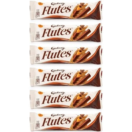 Galaxy Flutes Chocolate Wafer Fingers, By febora, Pack of 6 X 22.5g Each | Crispy Wafer Rolls, Milk Chocolate Coated, 2 Fingers per Pack, Snack Bar, Indulgent Treat-image-36