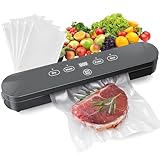 Vacuum Sealer, Automatic Food Preservation System with Digital Display, 75Kpa Super Suction Power, 20 Food Preservation Bags Included, Dry/Moist Food Modes, One-Touch Operation for Maximum Freshness