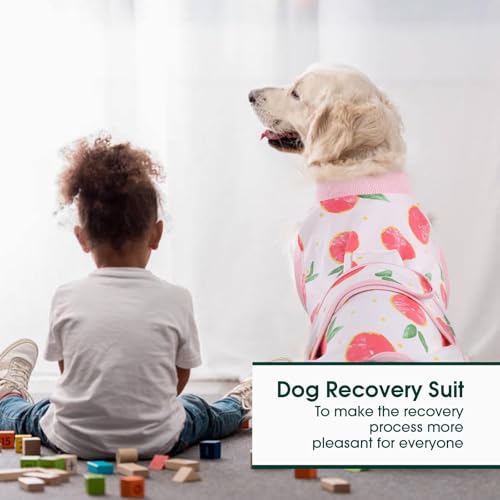 Kuoser Dog Recovery Suit Female, Dog Onesie for Surgery, Female Spay and Male Neuter Onesie for Post-Op Care, Prevent Licking Puppy Onesies, Pink L - Image 6