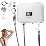 LONEASY Calentador de Agua Instantáneo Electrico, 7000W Calentador Electrico para Hogar Agua,110V Calen tador de Agua Elec...