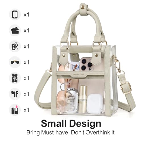Image of PACKISM Clear Bag for Stadium Events - Clear Purses for Women Transparent Crossbody Messenger Bag for Concerts Game Day