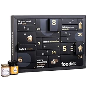 Adventskalender Kochen und Essen 2022 Delikatessen inkl. Non-Food Produkte, Gewürze, Öle, Snacks, Pralinen, Schokolade…