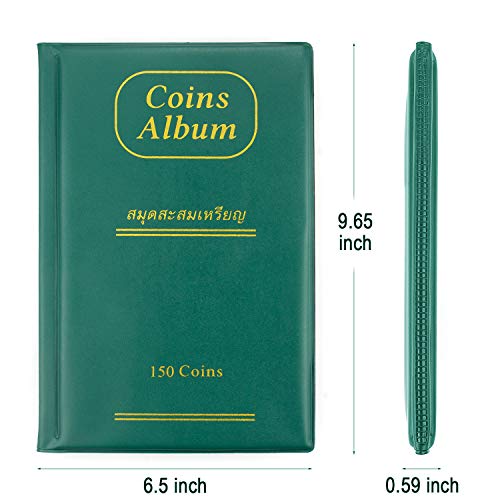 Centerz CNT_COIN_ALBUM_US_C01_150GN 150 Pockets Coin Album, Penny Collecting Book, Souvenir Coins Collection Holder, Ideal For Pressed Pennies Passport, Hobby Coin Collector thumb #6