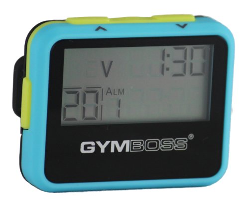 Gymboss Interval Timer and Stopwatch - Light Blue/Yellow SOFTCOAT