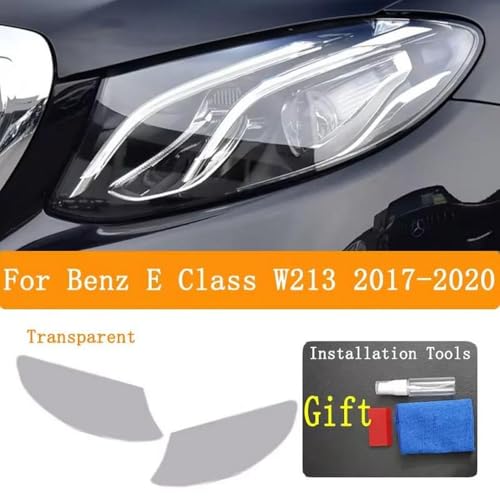 Protection phare TPU Benz Classe E face aux gravillons sur route