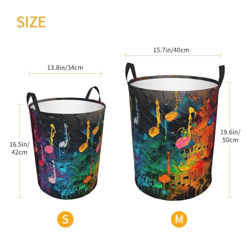 Panier à linge notes de musique grand format pour ranger les couvertures de chambre - 6