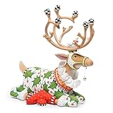 MACKENZIE-CHILDS Patience Brewster Dash Away Figurine, Christmas Home Decor, Sitting Vixen Reindeer Figure