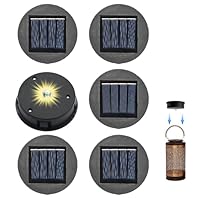 KQWVZ Solarlampen Ersatz Top, 8cm Ersatz Solarmodul Für Gartenleuchte,Solarleuchten Ersatzteile,Garten Solarleuchten Ersatzteile,Ersatz Solar LED Beleuchtung Rund Für Außen Garten Laterne Gartendeko