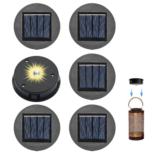 KQWVZ Solarlampen Ersatz Top, 8cm Ersatz Solarmodul Für Gartenleuchte,Solarleuchten Ersatzteile,Garten Solarleuchten Ersatzteile,Ersatz Solar LED Beleuchtung Rund Für Außen Garten Laterne Gartendeko