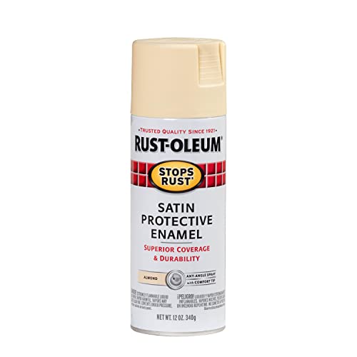 Image of Rust-Oleum 7758830 Stops Rust Spray Paint, 12 oz, Satin Almond