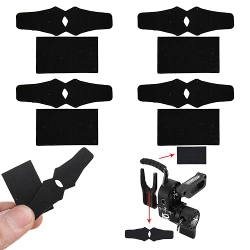 PESSILIN Arrow Rest Sticker, Anti-Slip Archery Sticker Compound Bow Drop Away Arrow Rest Felt Tape 4 Sets