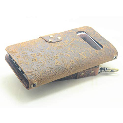 Jjnusa Handmade Retro Book Style Leather Wallet Case For Samsung Galaxy S10 5G 6.7 Inch Flip Cover Gift Handmade Brown #TOP2