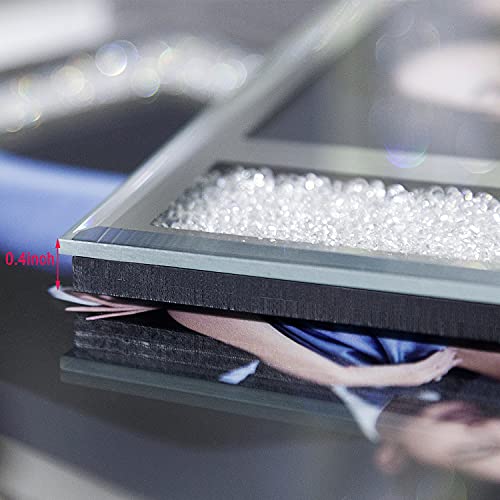 Full Glass Glitter Mirror 8X10 Picture Frames, Tabletop Frames, Table Top Stand Photo Frames Filled With Sparkling Crushed Diamond Crystal, Bling Rhinestone Picture Holder For Wedding (Usa Shipping) #TOP5