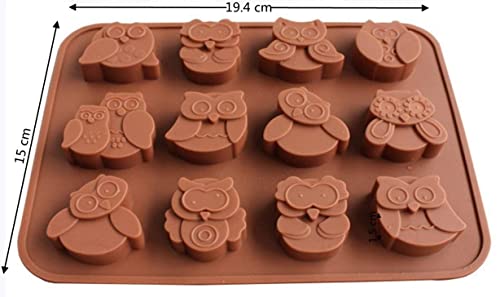 Joyeee 1 Pcs Animal Chocolate Mold, Owl Candy Mold Silicone Jello Mould For Kids, Small Silicone Molds For Candy Making, Diy Homemade Gummy, Ice, Pudding, Chocolate, Soap, Wax Melt Etc #TOP6