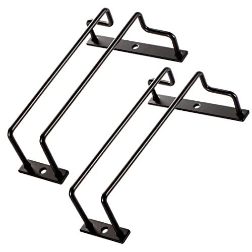 Dianoo Portabicchieri da vino nero, 18 cm, sotto mensola, supporto per calici da appendere per armadietto, cucina, bar, set di 2
