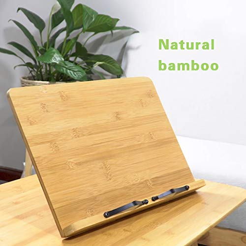 Soporte de piso de bambú para leer libros cómodamente en el sofá 4