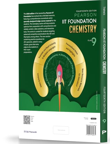 Image of Pearson IIT Foundation' 26 Class 9 Physics Chemistry Mathematics |For JEE, NTSE & Olympiad Exams| Includes JEE Practice Questions|Free acess to Online Assessments, Video Solutions & Interactive Tests
