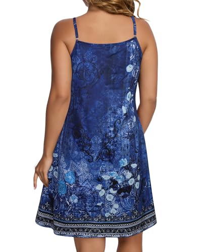 Image of JOELLYUS Womens Spaghetti Strap Dress Summer Dresses Beach Cover Ups Casual Sundresses with Pockets 2026