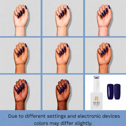 Image of Bolt Bee Dark Blue Color Gel Nail Polish Soak Off UV Gel 15ML DIY at Home Manicure Salon Nail Art