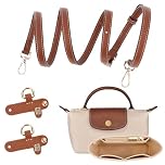 2Sets Purse Organizer, Strap, Folding Tote Bag organizer insert, Punch-Free Adjustable Buckle Strap Design, Multi-Pocket Felt Handbag Organizer, for Small Tote Bag Organizer for Long champ (1.2cm)