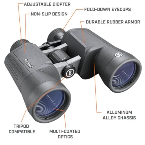 Image of Bushnell PowerView 2 Binoculars, High-Definition Binoculars with Multi-Coated Lenses, Durable Aluminum Alloy Chassis, Wide Field of View, Ideal for Wildlife Observation, Hiking and Sporting Events