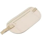 Diebstahlsicherer Geldgürtel mit Geheimfach (Beige) – Wiederverwendbare Bauchtasche für Reisen, Sport und als Brustbeutel für Damen & Herren