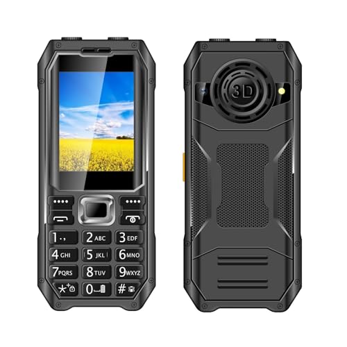 YUEHISY Big Key Cell Teléfono, Pantalla HD HD de 2.4 Pulgadas gsm Teléfono Móvil Desbloqueado con Dual SIM MP3 MP4 Player FM Radio Flashlight, para Personas Mayores (Enchufe de la UE)
