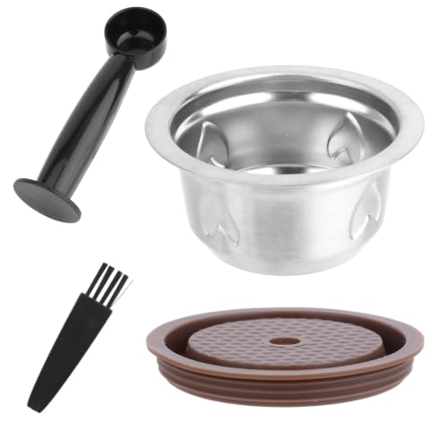 Reusable Coffee Pods for Nespresso Vertuo Machine, Stainless Steel Refillable Coffee Capsules with Scoop & Brush Compatible with Vertuo Next/Pop