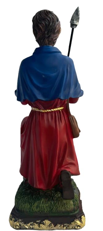Figura San Isidro Labrador 12" Resina Decorativa miniatura 4