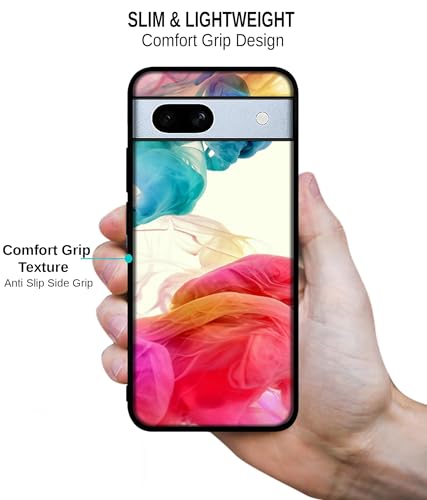 Image of Colored Smoke Design Premium 2D Printed Metal Back Case Cover for Google Pixel 7A 5G