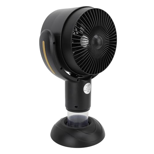 Portable Range Hood, Kitchen Exhaust Fan Portable Kitchen Exhaust Fan with Oil Cup 2 Portable Speed Detachable USB Rechargeable for Indoor BBQ Hot Pot (Black Gold)