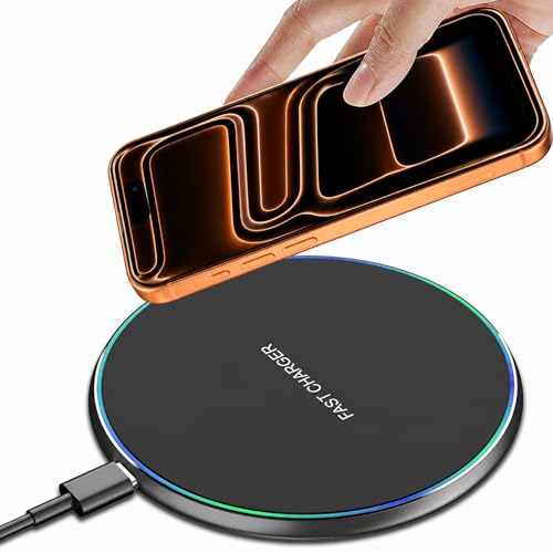 Wireless Charger Compatible with iPhone 17 16 15 14 13 12 11 Pro Max/Mini/Plus/XR/X/8, 15W Max Fast...