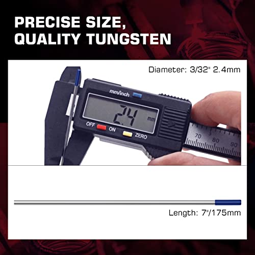 Arccaptain Tig Tungsten, Tig Welding Tungsten Electrode Blue 2% Lanthanated 10-Pack 3/32" X 7" (Wl20/Ewla-2) #TOP4