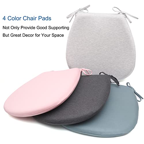 Veoay Dining Chair Cushions With Ties 16 X 16 Inches Chair Pads Memory Foam Kitchen Dining Chair Pad With Machine Washable Cover - Gray #TOP7