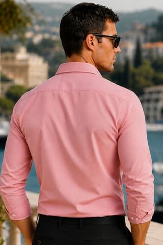 Image of Louis Philippe Men's Slim Fit Easy to Iron Everyday wear Premium Cotton Full Sleeve Checks Formal Shirt